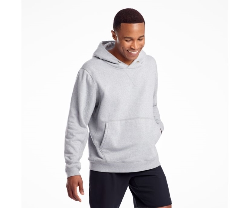 Tenis Saucony Kickback Hoodie Hombre Tops Ropa Light Gris Heather México MX-931-EZ